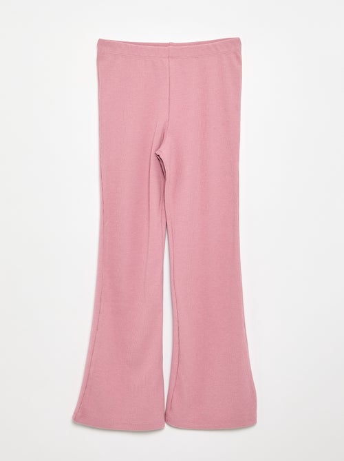 Legging flare en maille côtelée - Kiabi