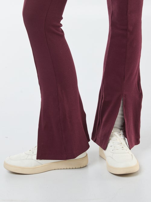 Legging flare en rib - Kiabi