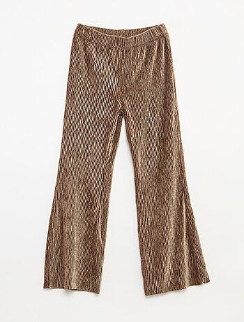 Legging flare fit en texture velours