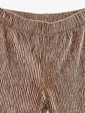 Legging flare fit en texture velours