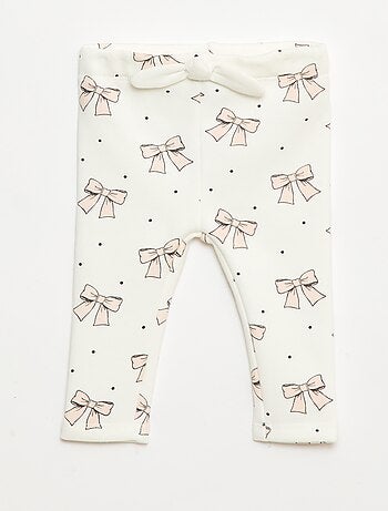 Legging fourré en molleton avec nœud
