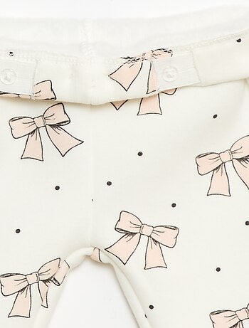 Legging fourré en molleton avec nœud