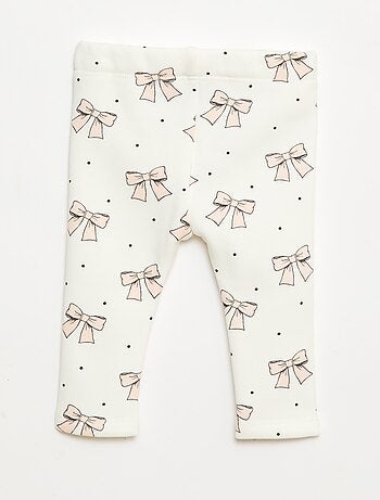 Legging fourré en molleton avec nœud