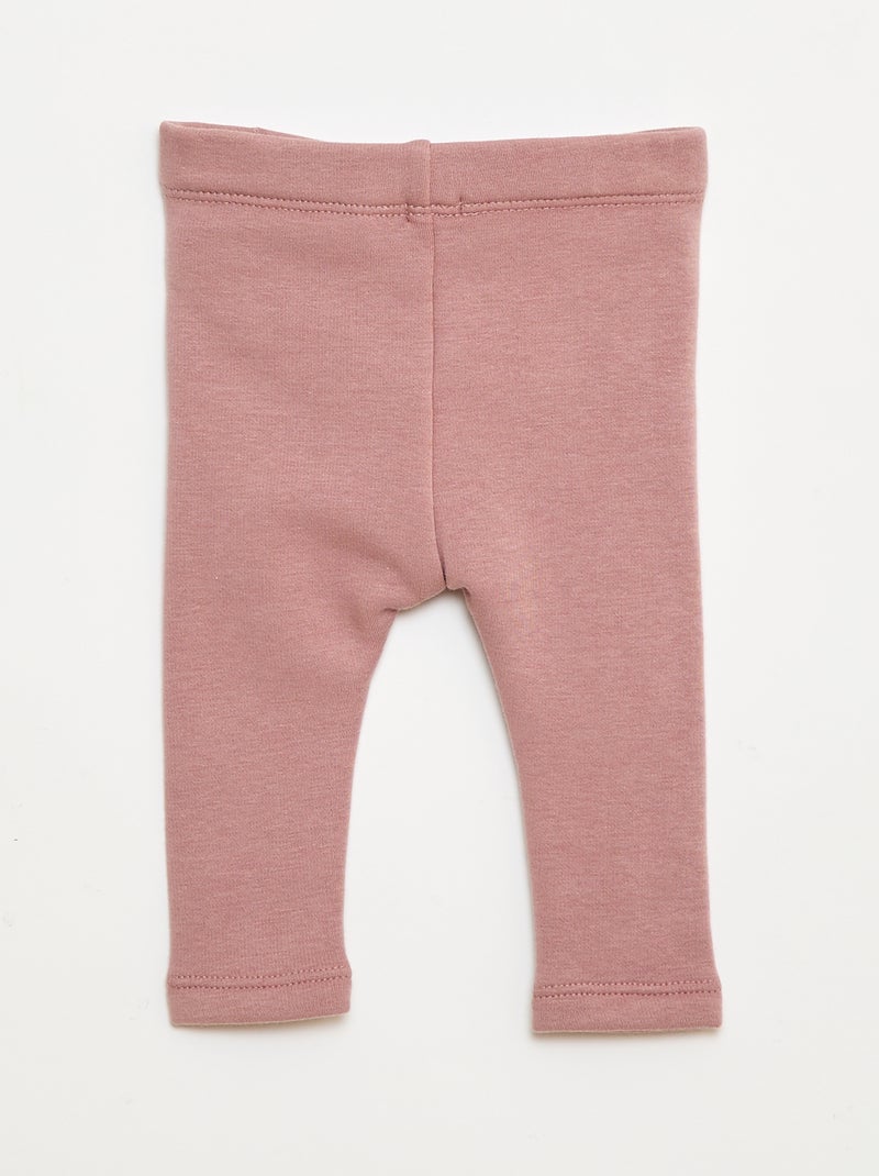 Legging fourré en molleton avec nœud Rose - Kiabi