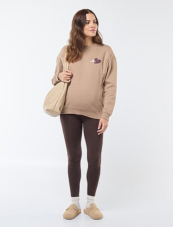 Legging grossesse long en jersey uni