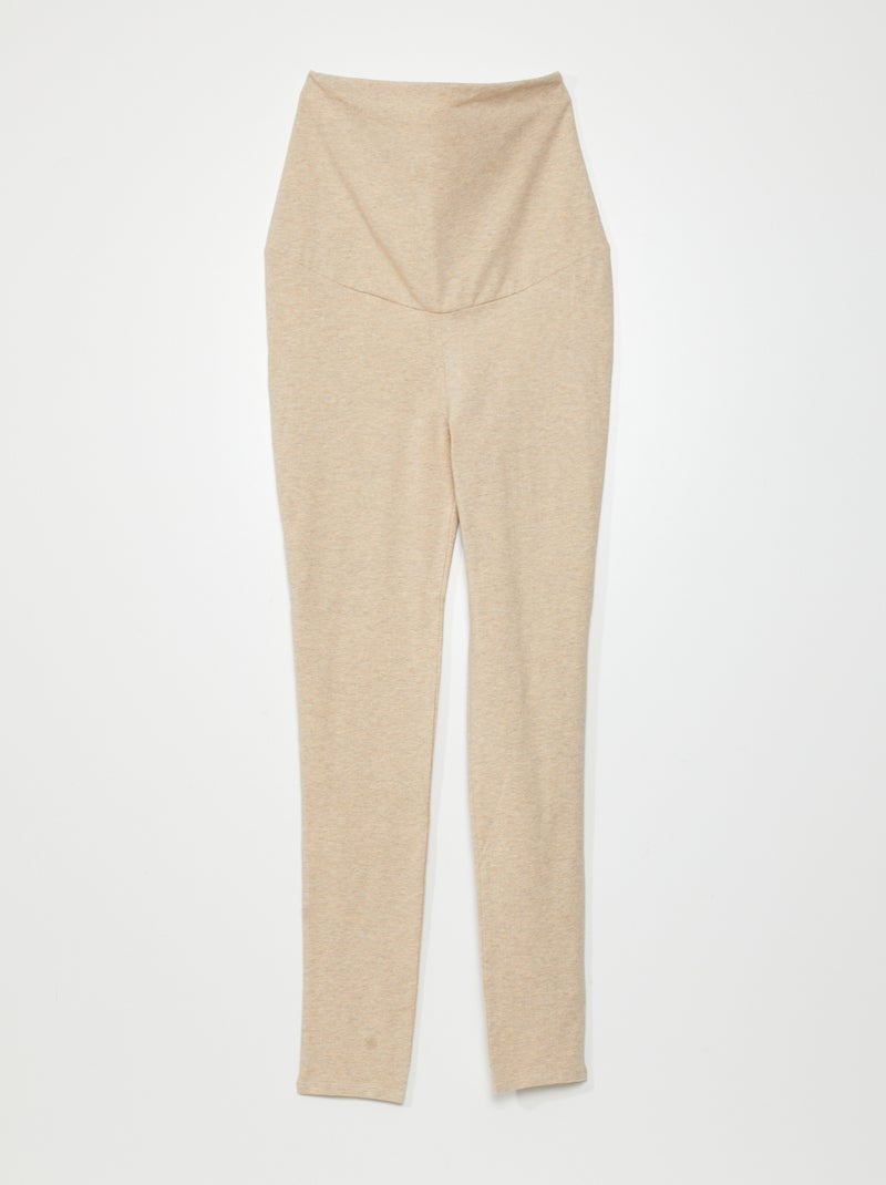 Legging grossesse maille extensible Beige - Kiabi