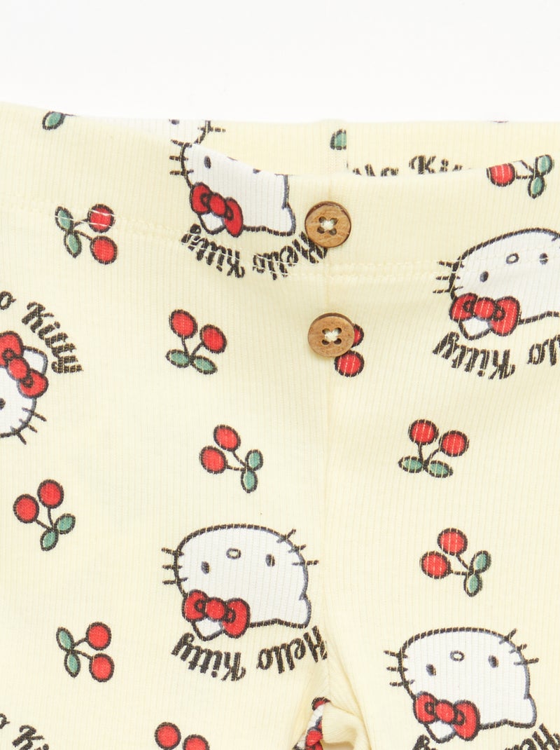 Legging 'Hello kitty' van ribkatoen Geel - Kiabi