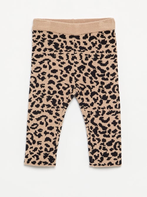 Legging imprimé en maille compacte - Kiabi