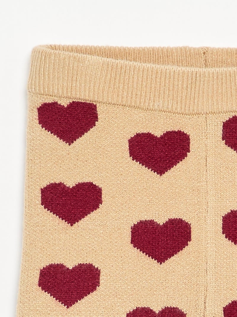Legging imprimé en maille compacte Beige - Kiabi