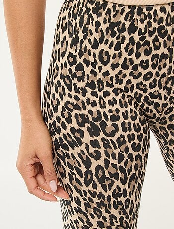 Legging imprimé léopard en coton