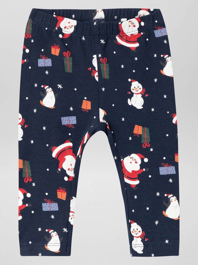 Legging jersey avec motif fantaisie Marine - Kiabi