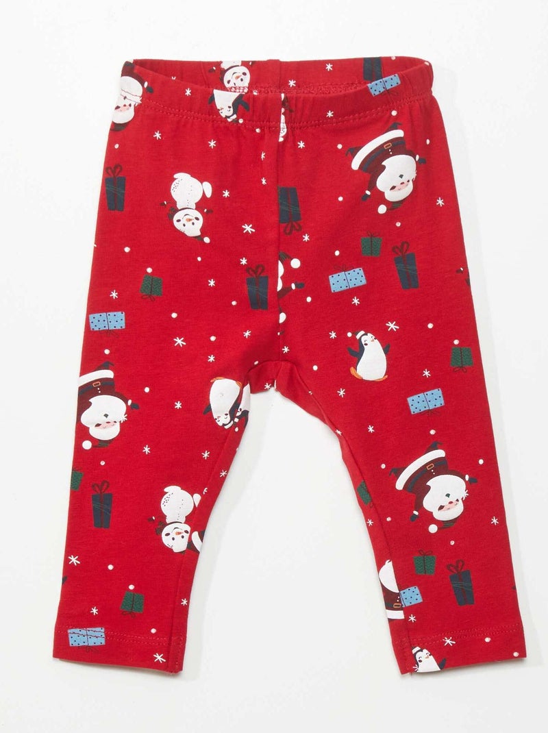 Legging jersey avec motif fantaisie Rouge - Kiabi