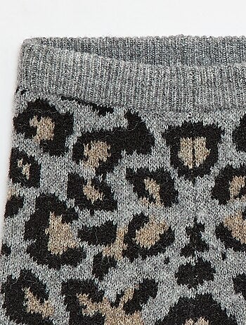 Legging léopard en tricot