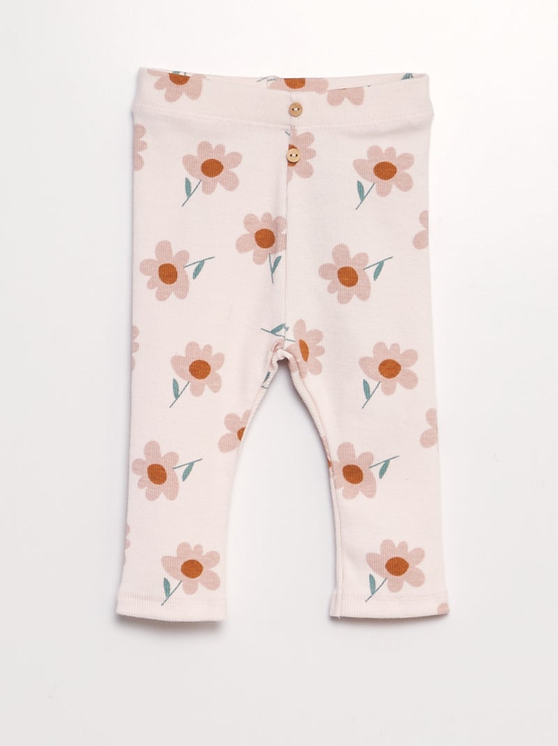 Legging long à motif Rose clair - Kiabi