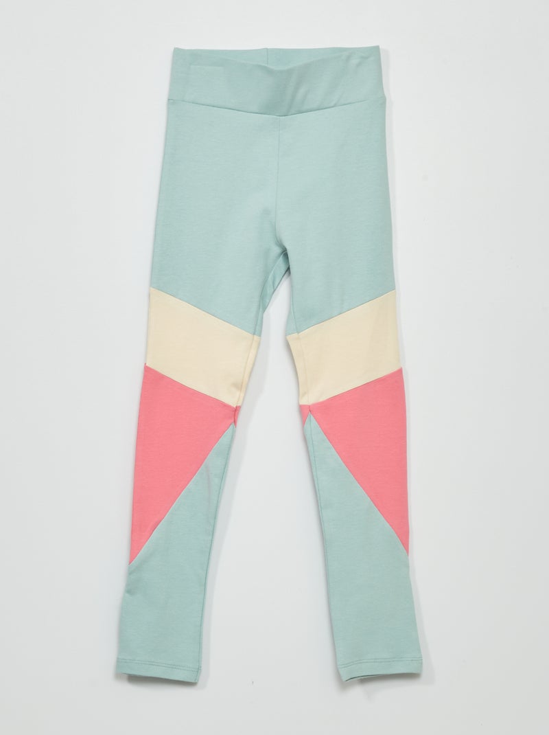 Legging long color block Bleu - Kiabi