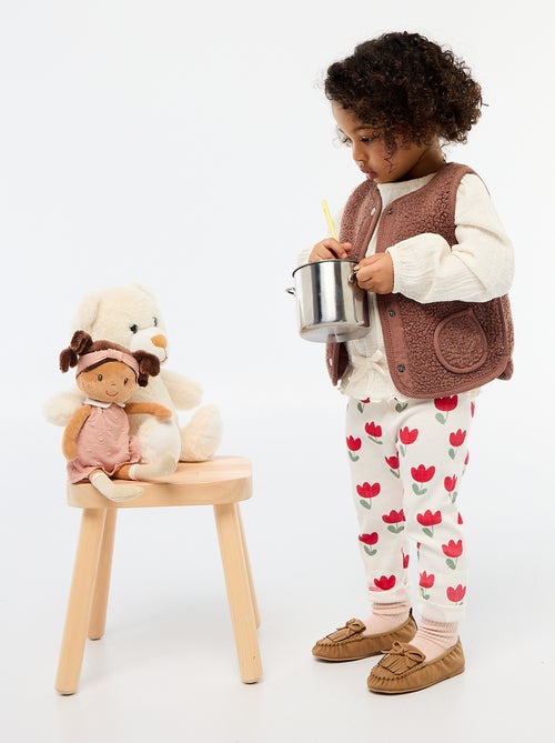 Legging long côtelé à motif - Kiabi