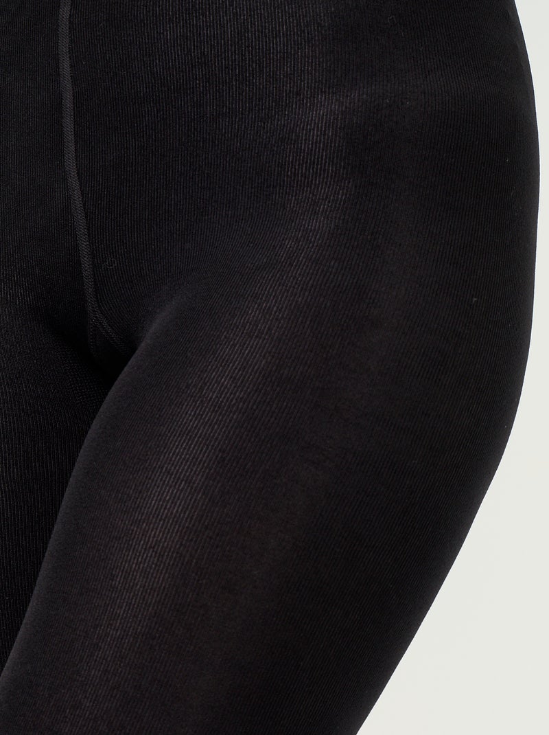 Legging long en polaire Noir - Kiabi
