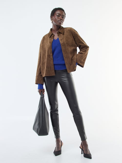 Legging long en simili - Kiabi