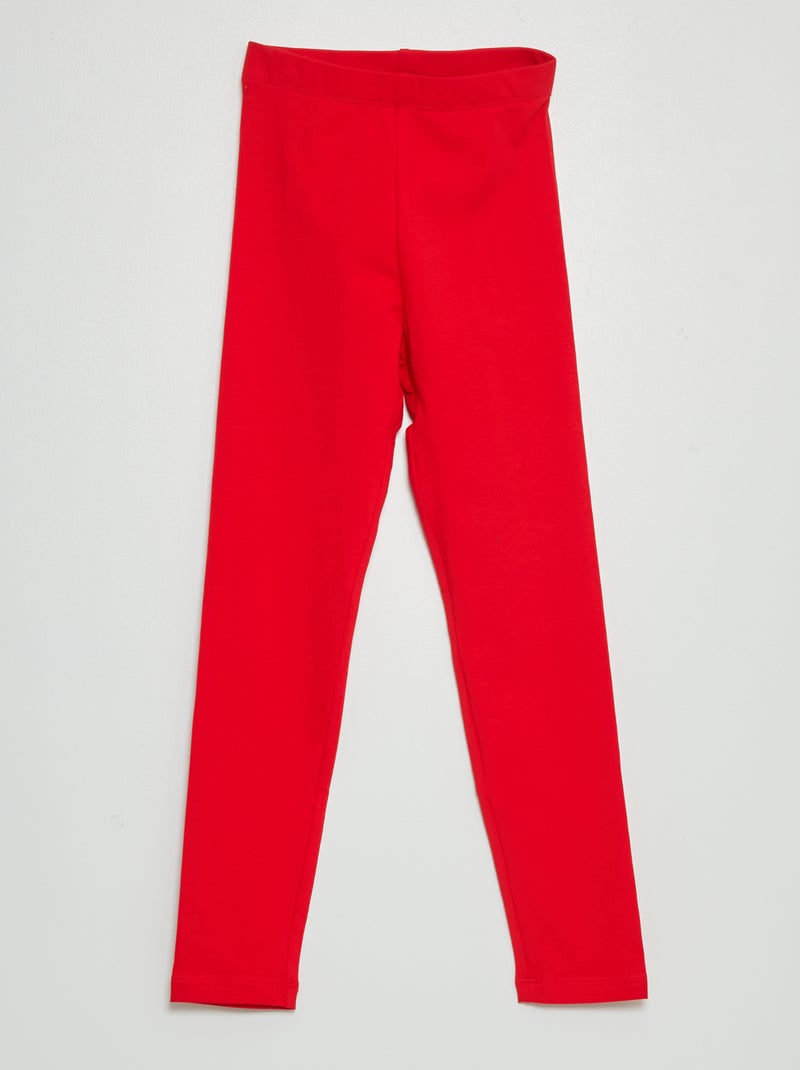 Legging long et stretch rouge - Kiabi