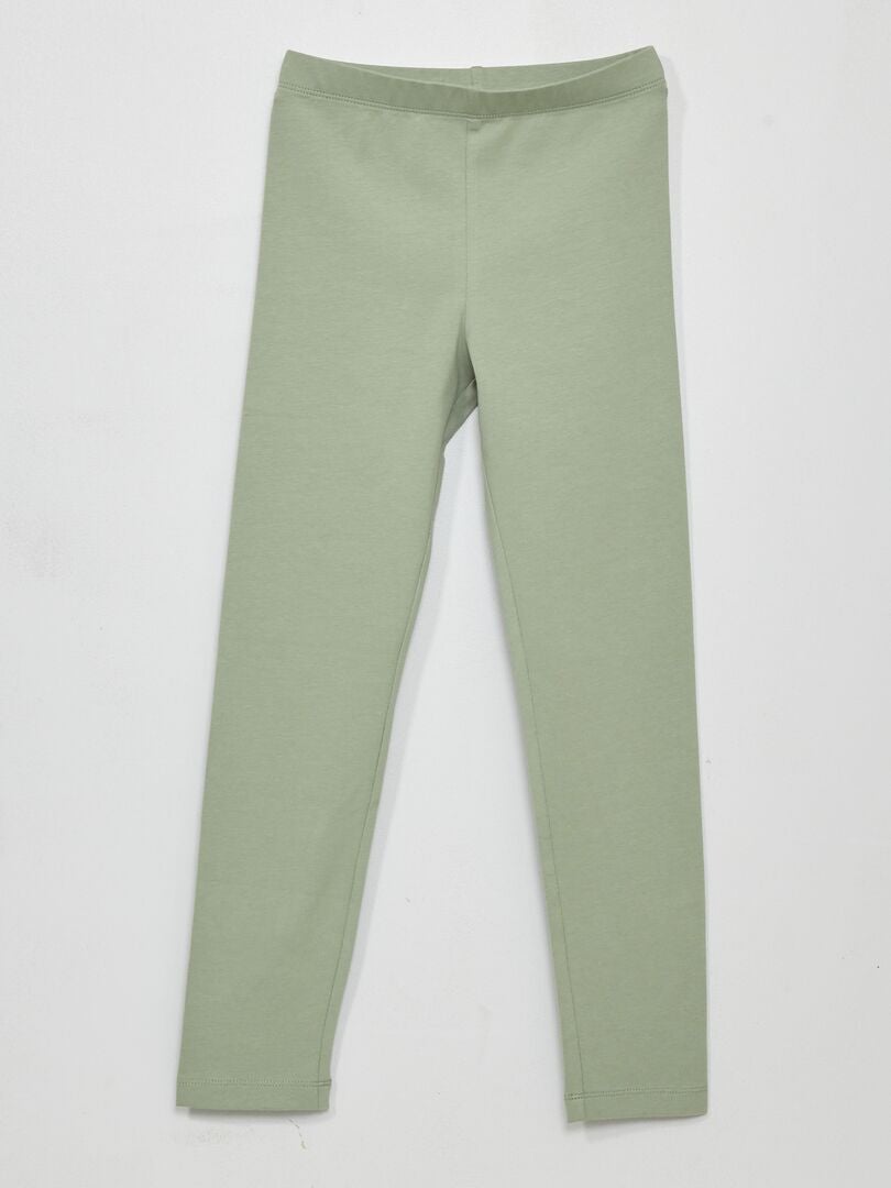 Legging long et stretch vert gris - Kiabi