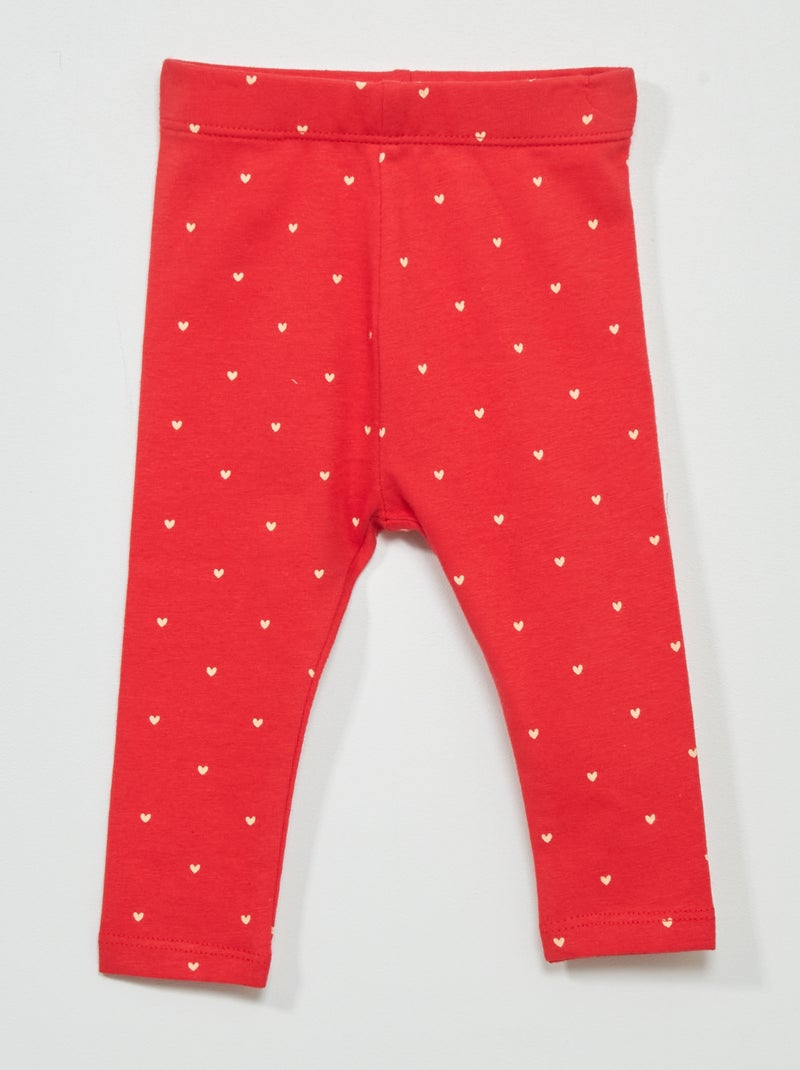 Legging long fantaisie Rouge - Kiabi