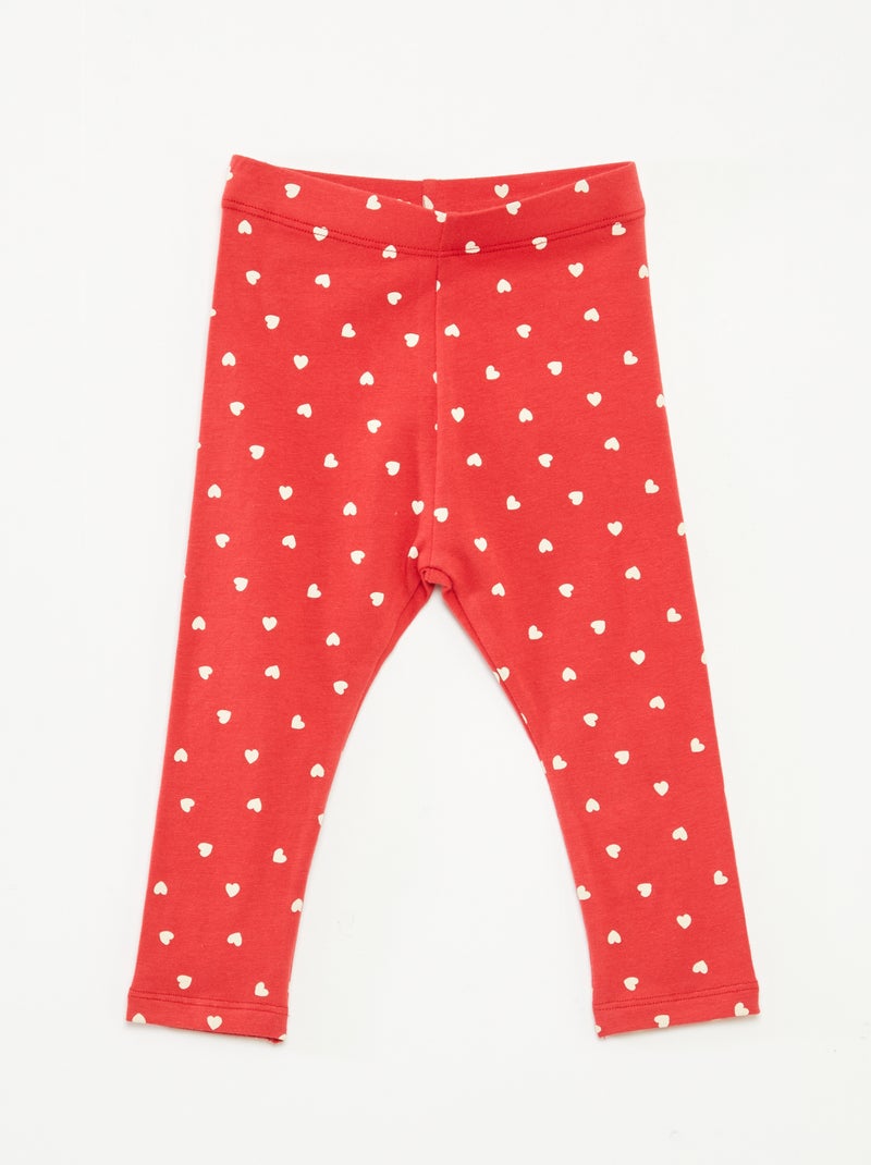 Legging long fantaisie Rouge - Kiabi