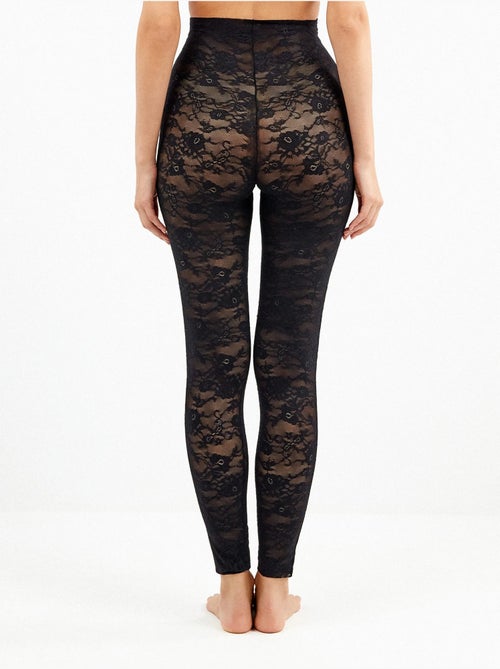 Legging long gainant sans coutures, en dentelle florale - Kiabi