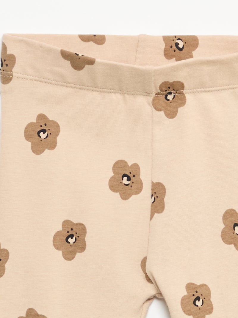 Legging long imprimé Beige - Kiabi