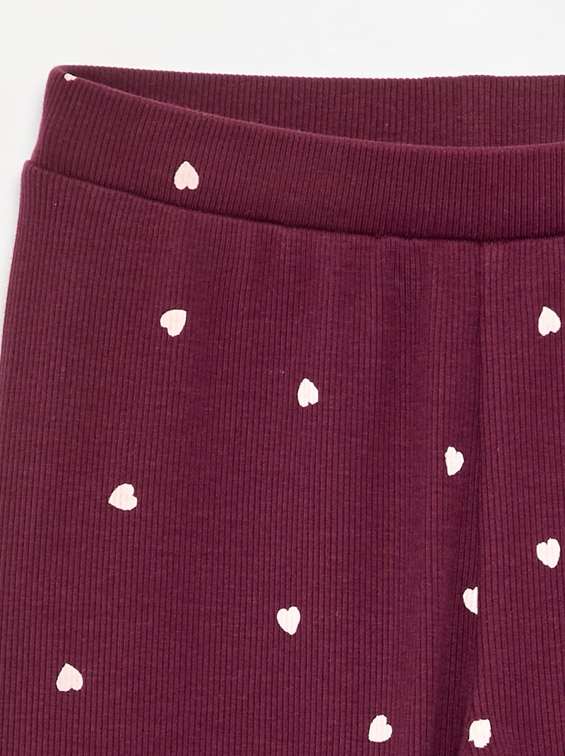 Legging long imprimé Violet - Kiabi