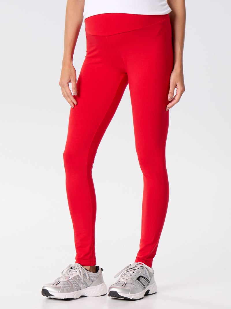 Legging long sans couture Rouge - Kiabi