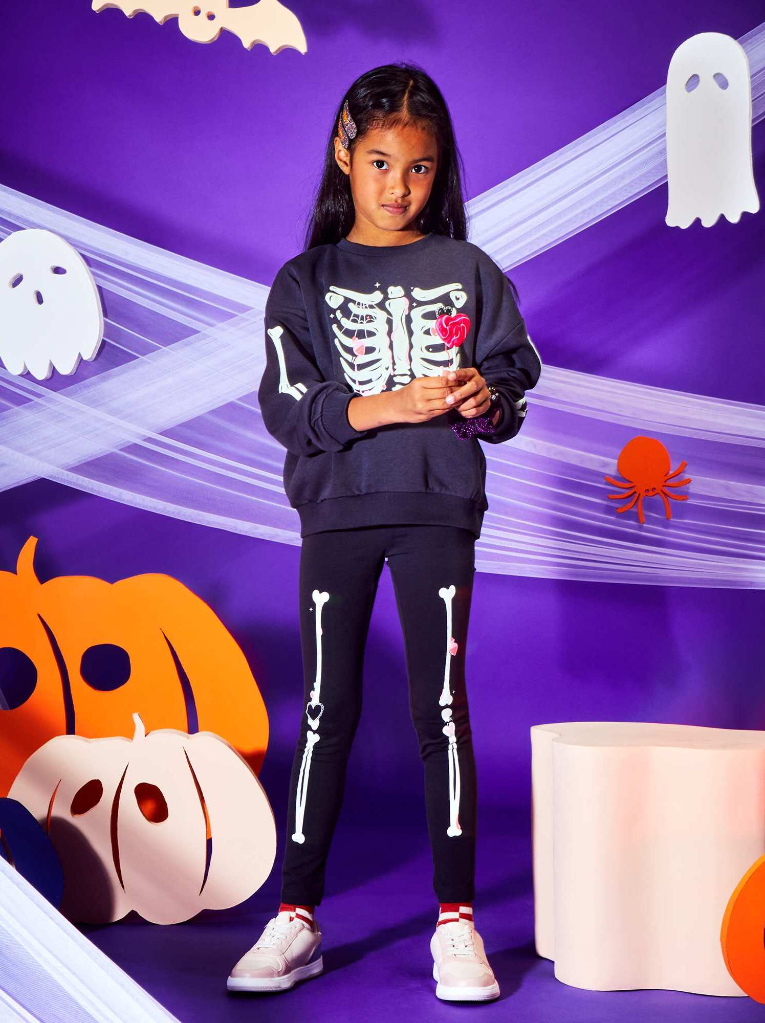 Legging long squelette Halloween