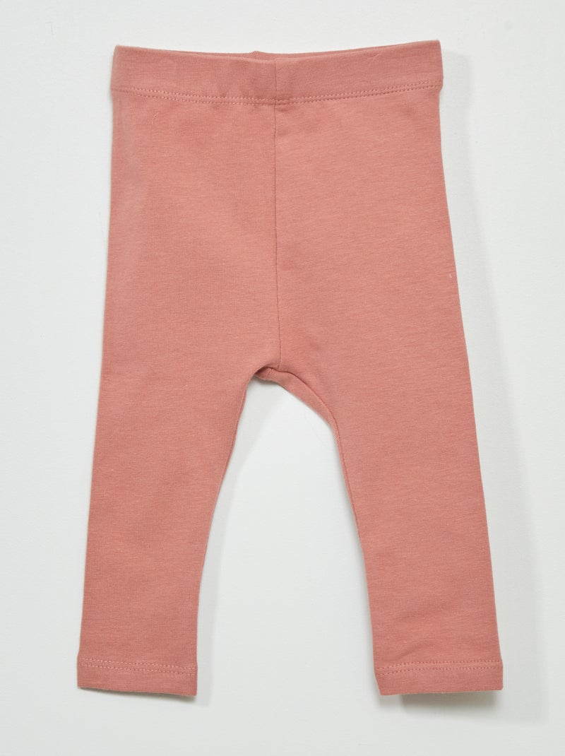 Legging long uni en maille jersey Rose - Kiabi