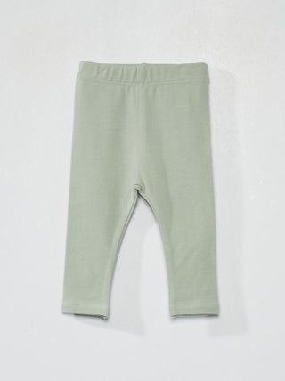 Legging long uni en maille jersey