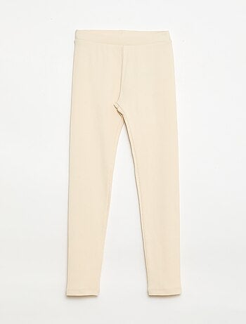 Legging maillé en coton uni