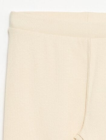 Legging maillé en coton uni