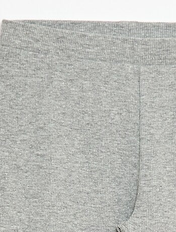 Legging maillé en coton uni