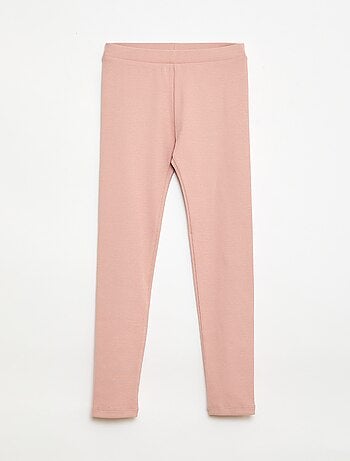 Legging maillé en coton uni