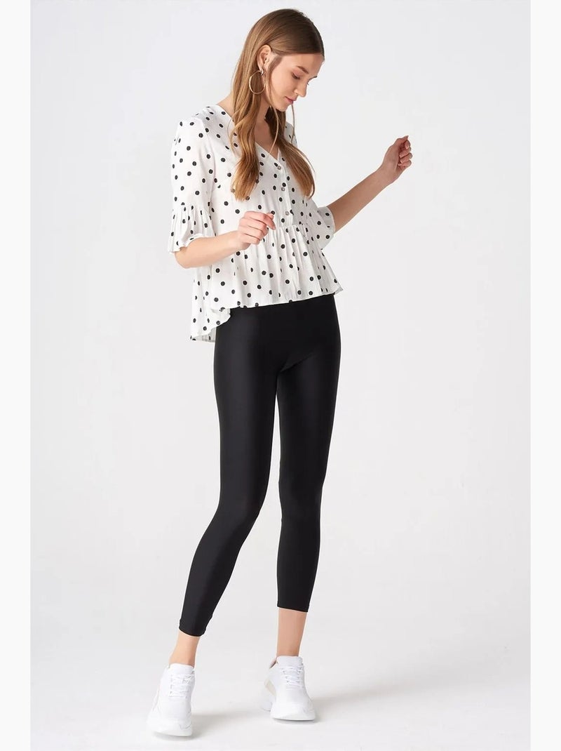 Legging met hoge taille en slim fit dilvin Zwart - Kiabi