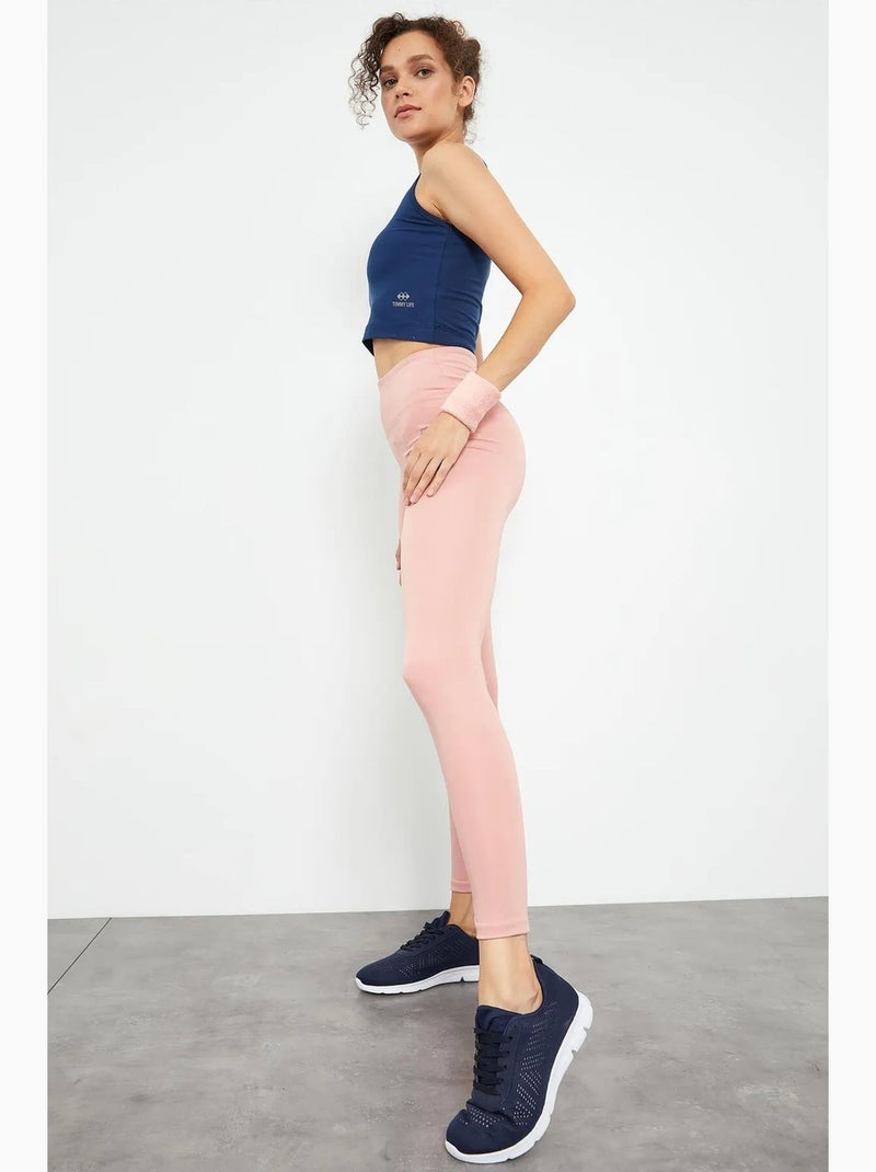 Legging met hoge taille en slim fit tommy Roze - Kiabi