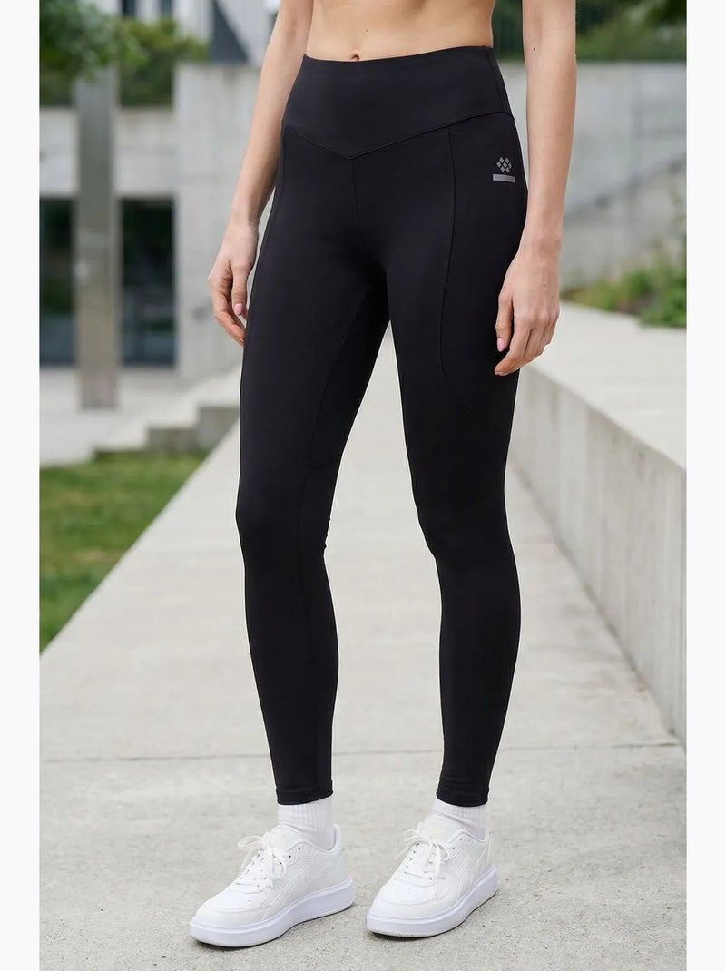 Legging met hoge taille en smalle pijp tommy Zwart - Kiabi