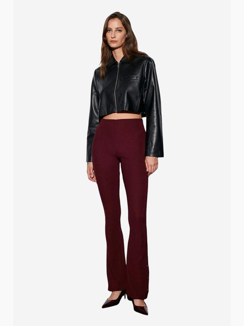 Legging met hoge taille en uitlopende pijp dilvin - Kiabi