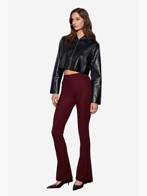 Legging met hoge taille en uitlopende pijp dilvin - Kiabi