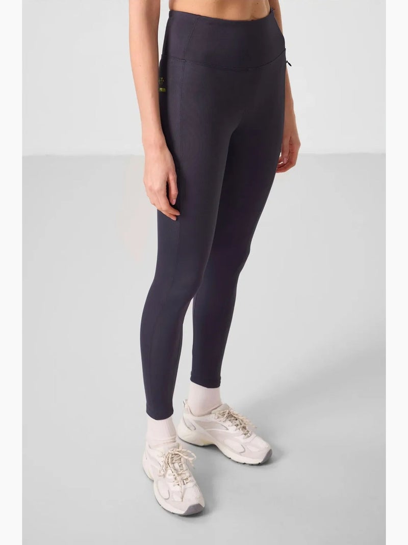 Legging met hoge taille en zak tommy Grijs Zwart - Kiabi
