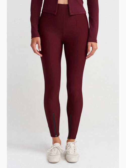 Legging met hoge taille, skinny pijp en rits dilvin - Kiabi