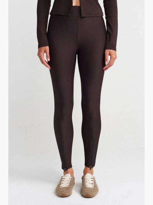 Legging met hoge taille, skinny pijp en rits dilvin - Kiabi