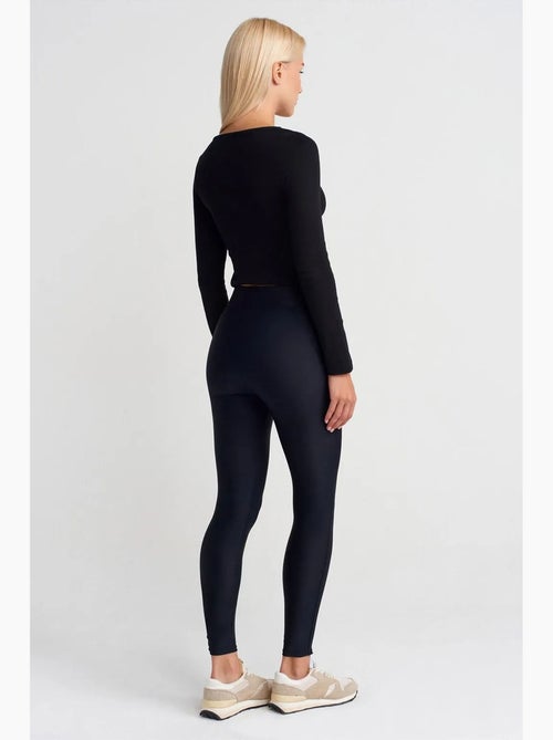 Legging met hoge taille, skinny pijp en rits dilvin - Kiabi