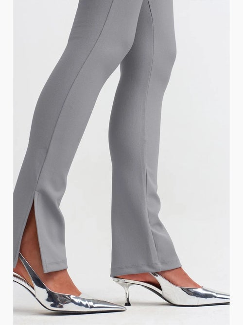 Legging met hoge taille, uitlopende pijp en split dilvin - Kiabi