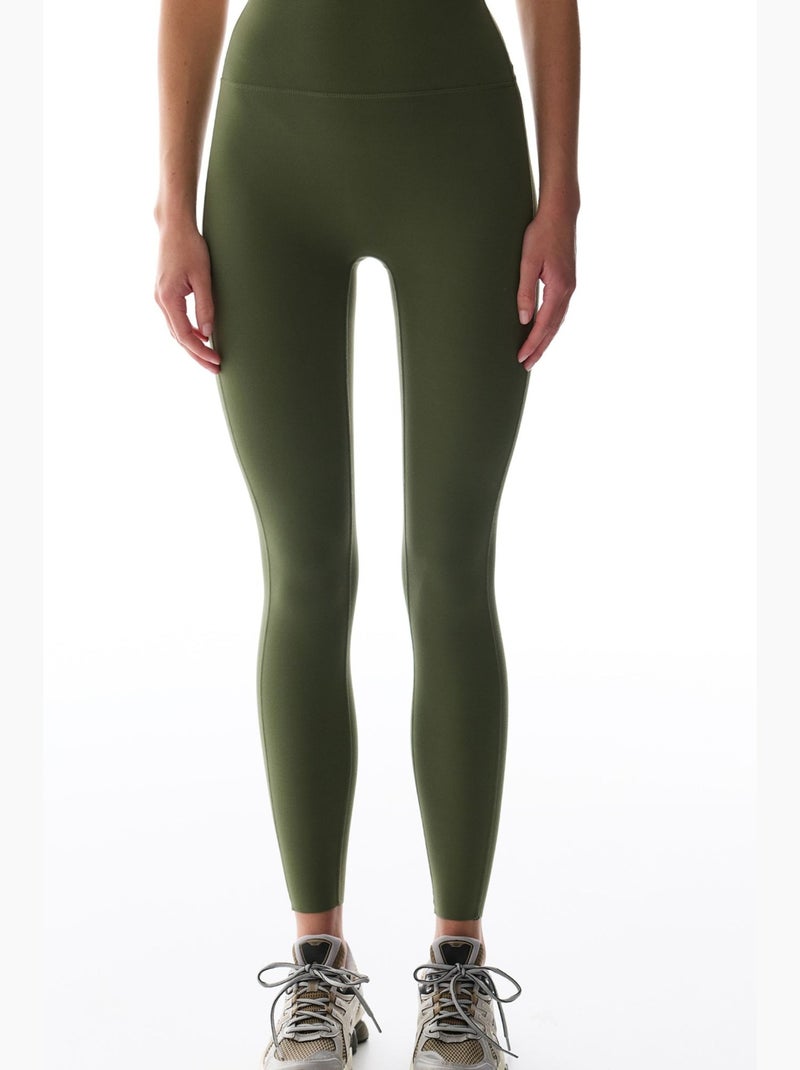 Legging met lichte ondersteuning, hoge taille, light soft penti Kakigroen - Kiabi