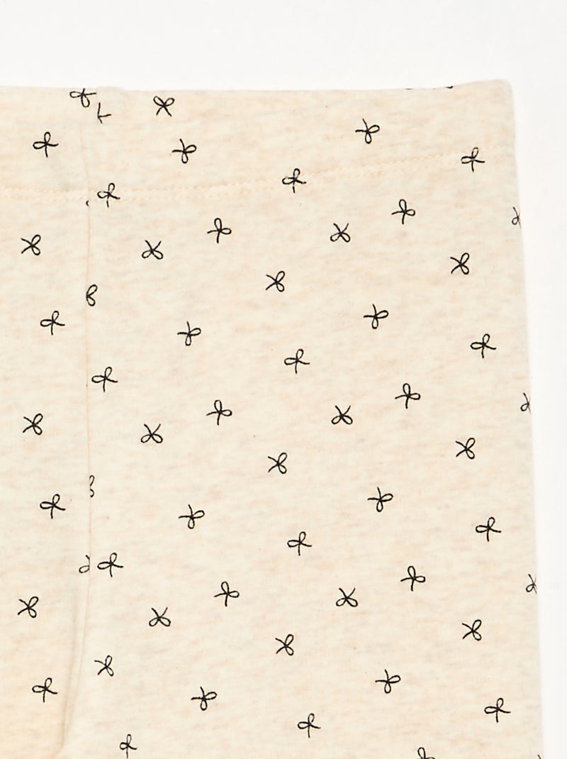 Legging met print Biege - Kiabi