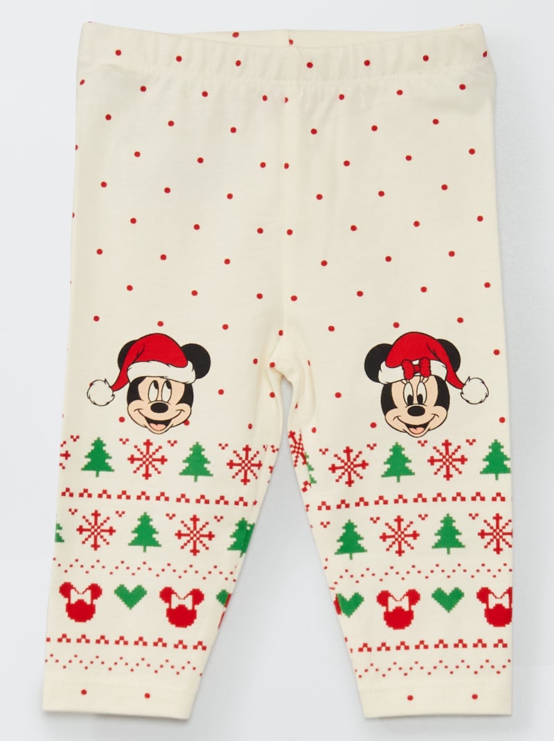 Legging met print 'Minnie en Mickey' ecru - Kiabi